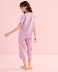 Boat Print Cotton T-shirt and Capris PJ Set