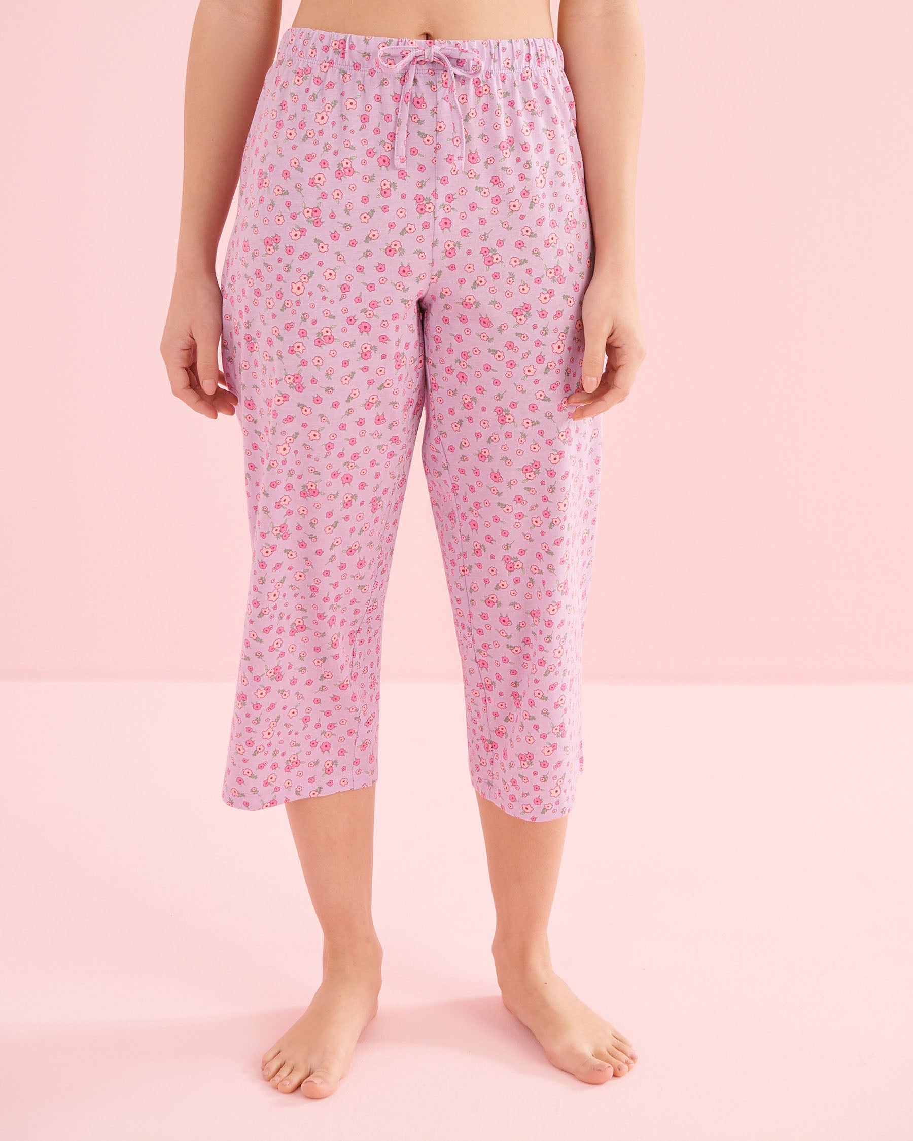 Boat Print Cotton T-shirt and Capris PJ Set