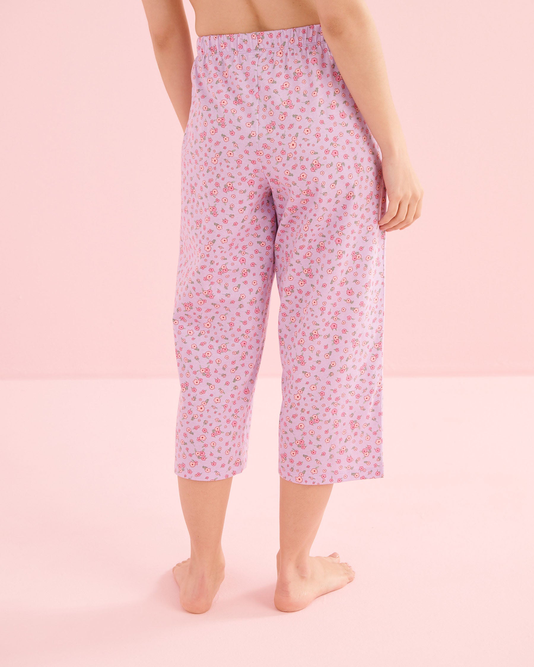 Boat Print Cotton T-shirt and Capris PJ Set
