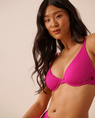BRIGHT FUCHSIA Triangle Bikini Top
