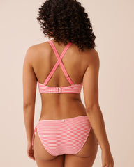 BUBBLEGUM STRIPE D Cup Triangle Bikini Top