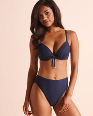 CLASSIC NAVY Crochet Push-up Bikini Top