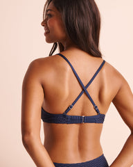 CLASSIC NAVY Crochet Push-up Bikini Top