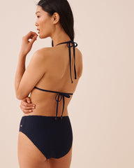 CLASSIC NAVY Crochet Triangle Bikini Top