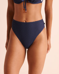 CLASSIC NAVY High Waist Crochet Cheeky Bikini Bottom
