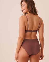 COFFEE Pleated Push-up Bikini Top