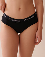 Cotton and Logo Elastic Band Hiphugger Panty