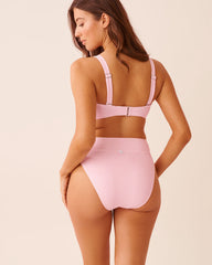 COTTON CANDY STRIPE D Cup Bandeau Bikini Top