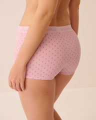 Cotton and Logo Elastic Band High Waist Boyshort Panty