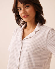 Cotton Short Sleeve Button-down Shirt