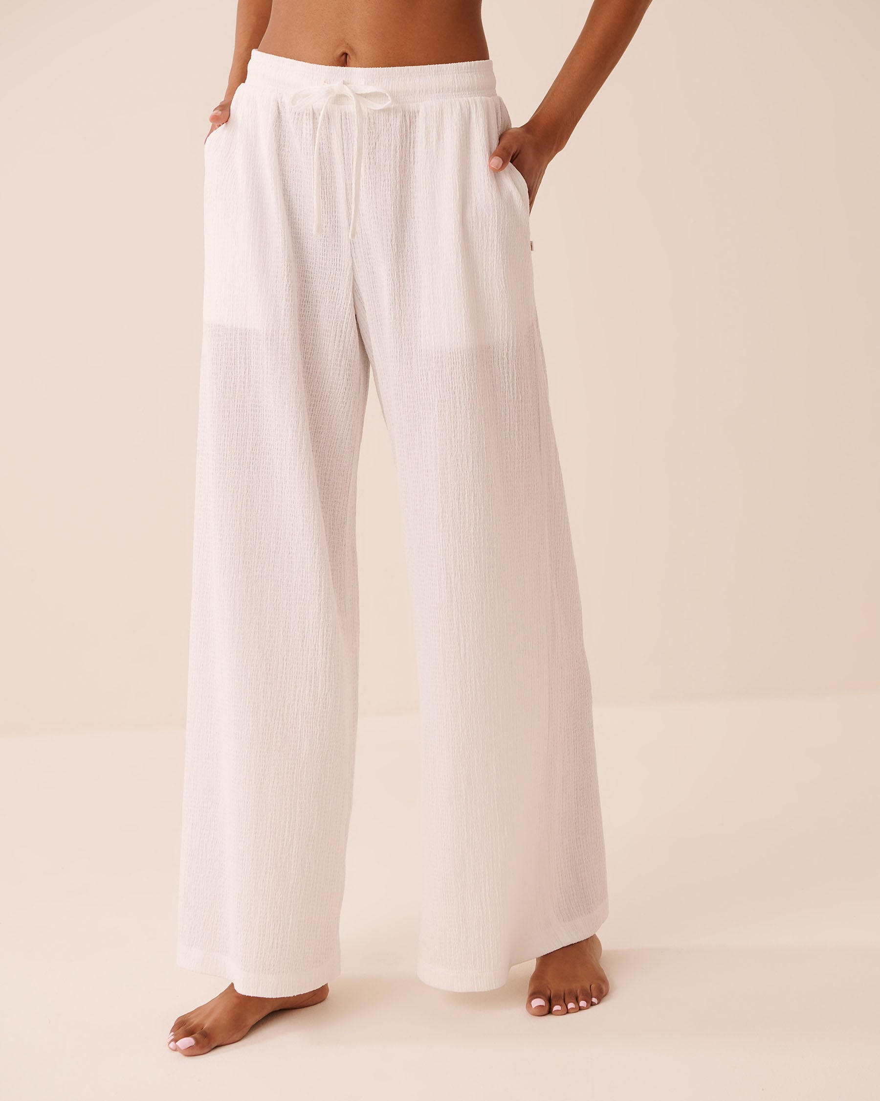 Crepe Knit Wide Leg Pants
