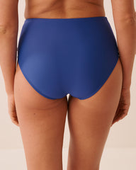 DEEP TIDE Draped High Waist Bikini Bottom