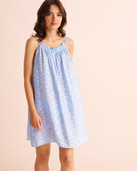 Ditsy Floral High-Neck Short Dress