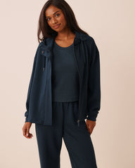 Double-knit Zip-up Hoodie