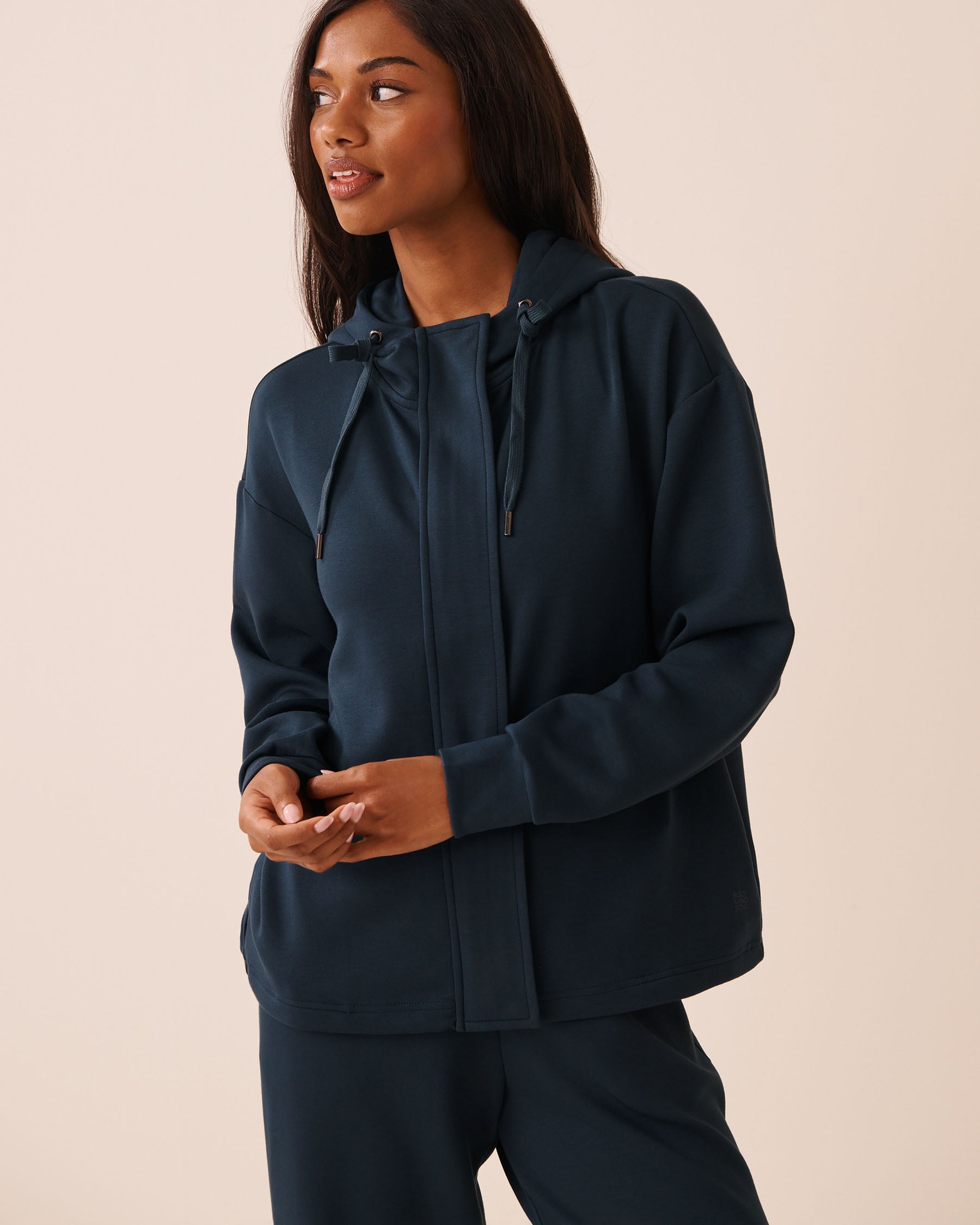 Double-knit Zip-up Hoodie