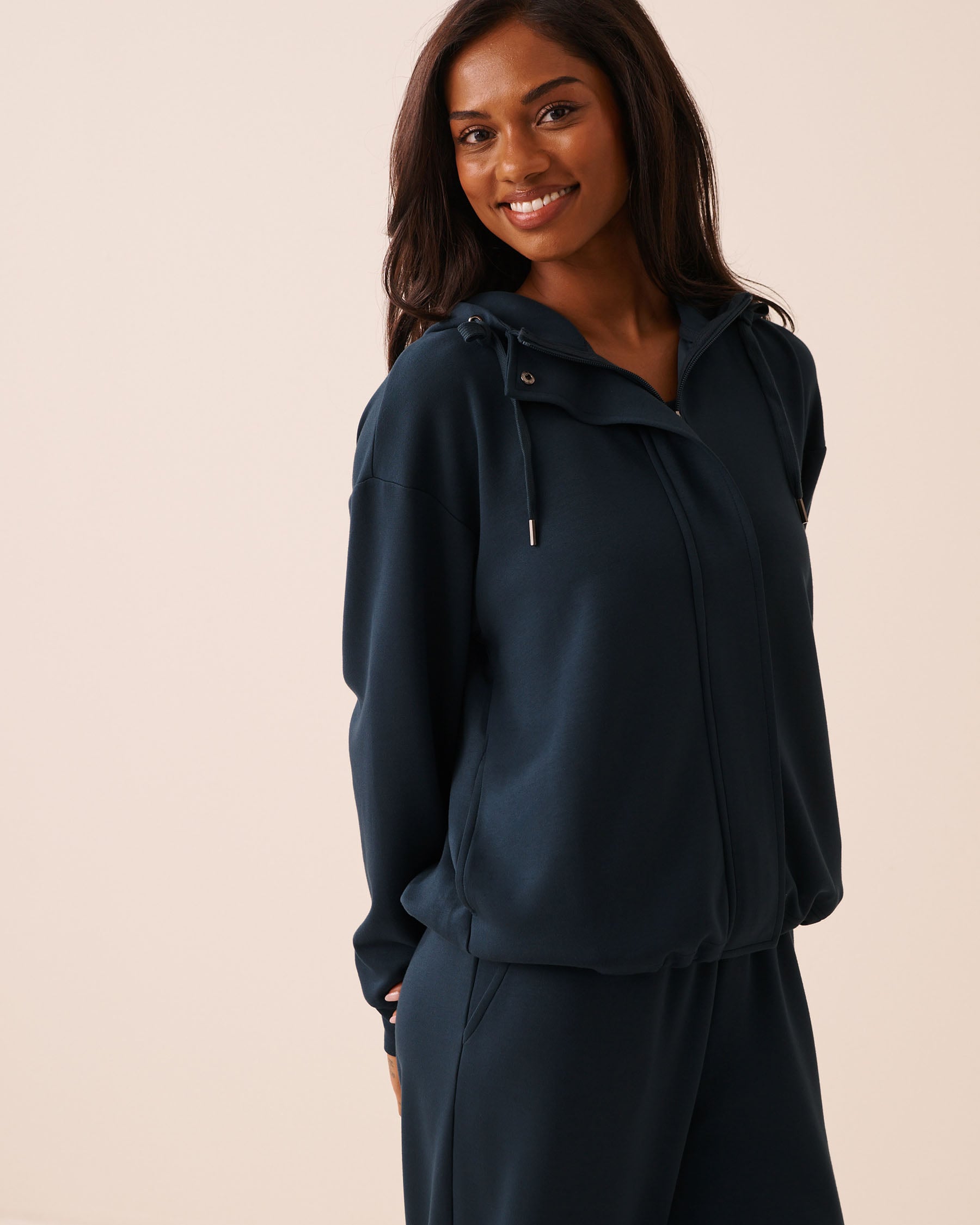Double-knit Zip-up Hoodie
