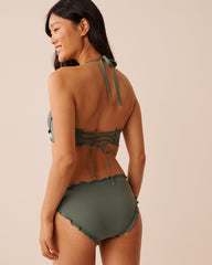 EARTHY GREEN Push-up Bikini Top