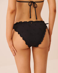 EYELET Side Tie Brazilian Bikini Bottom