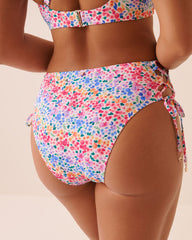 FLORAL CRUSH High Waist Cheeky Bikini Bottom