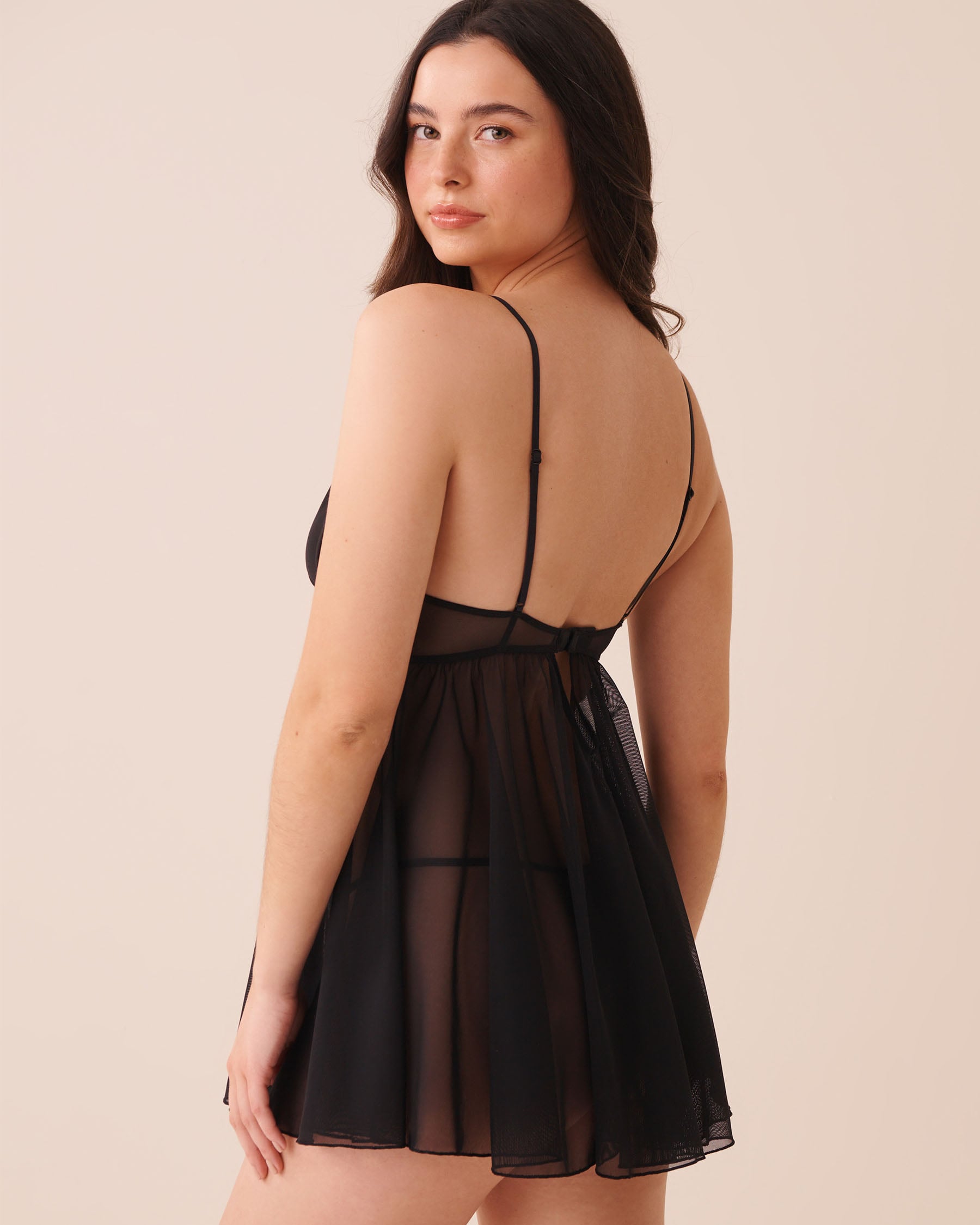 Floral Lace and Mesh Babydoll