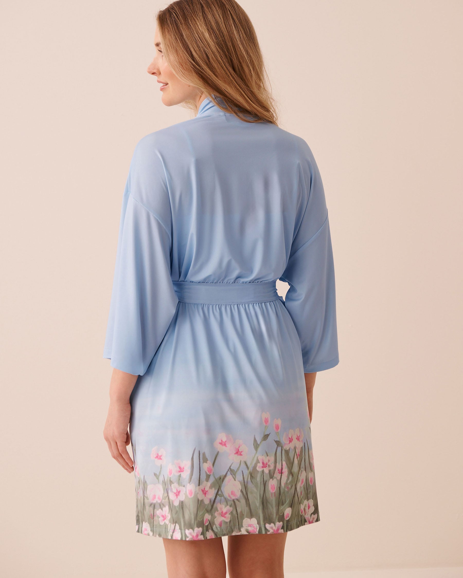Flower Field Print Kimono