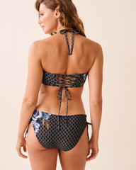 HELLEBORE TILE Bandeau Bikini Top