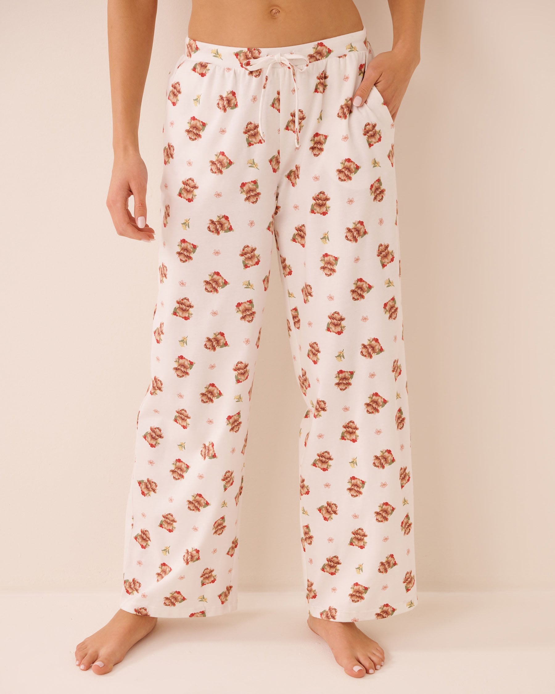 Highland Cow Print Cotton Pajama Pants