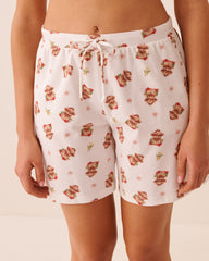 Highland Cow Print Cotton Pyjama Bermuda Shorts