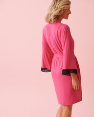 Lace Trim Modal Kimono