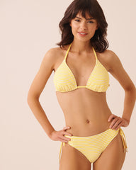 LEMON STRIPE Side Tie Bikini Bottom