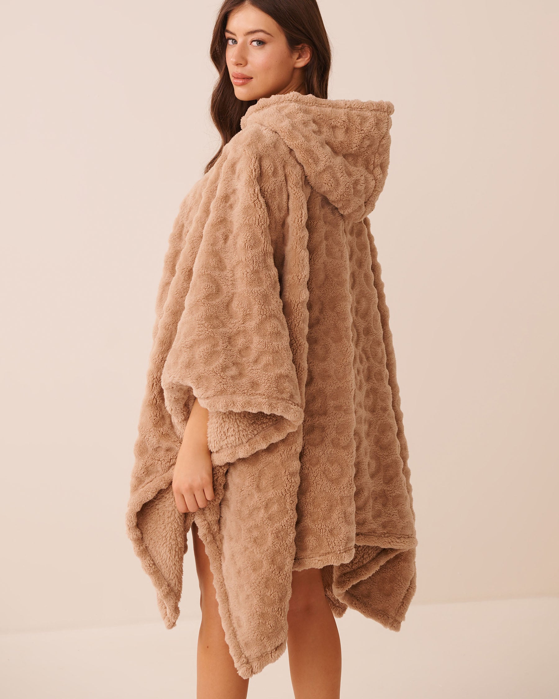 Leopard Soft Plush Hooded Cape