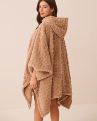 Leopard Soft Plush Hooded Cape