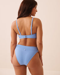LILAC BLUE D Cup Bandeau Bikini Top