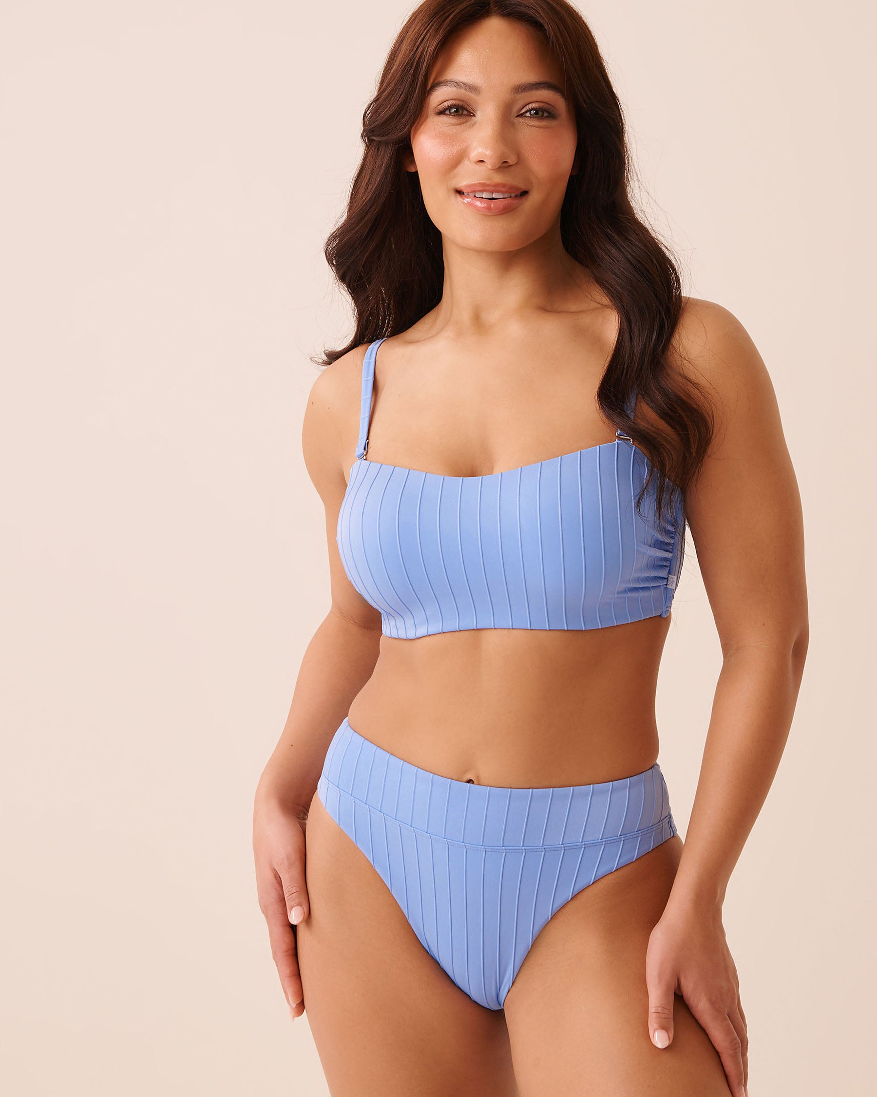 LILAC BLUE High Waist Brazilian Bikini Bottom
