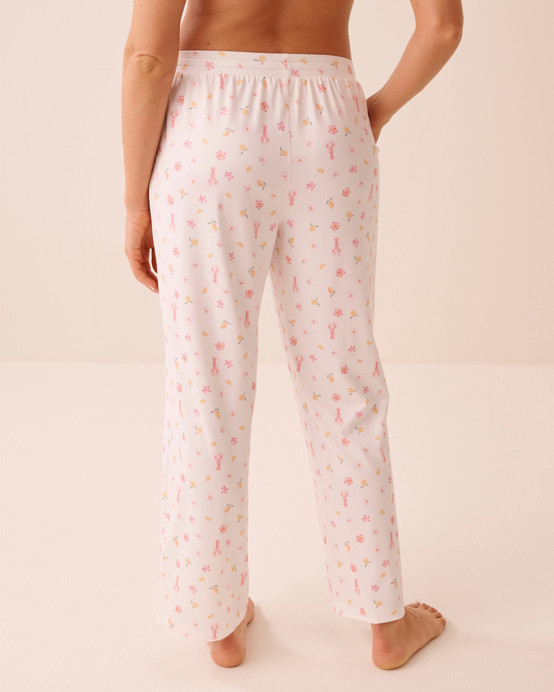 Lobster Floral Print Super Soft Pajama Pants