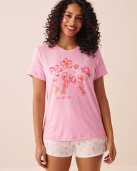 Lobster Floral Print Super Soft Short Sleeve T-shirt