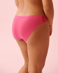 Microfiber and Lace Sleek Back Bikini Panty