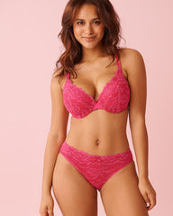 Microfiber and Lace Sleek Back Bikini Panty