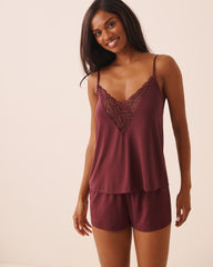 Lace Plunge Modal Cami