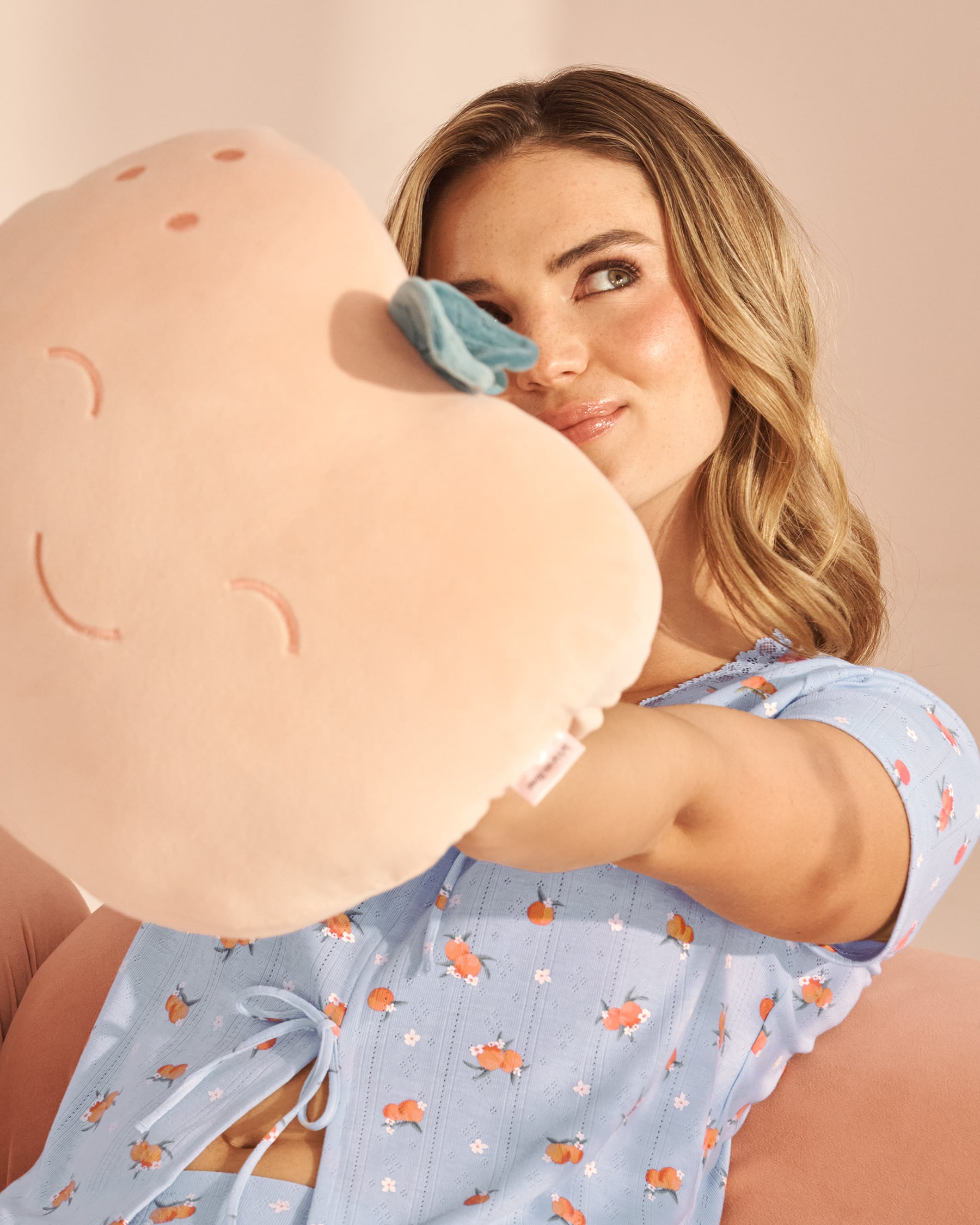 Peach Hand Warmer Pillow