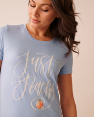 Peach Print Super Soft Short Sleeve Sleepshirt