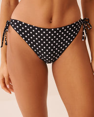 POLKA DOT Side Tie Brazilian Bikini Bottom