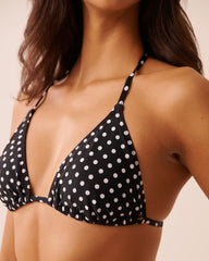 POLKA DOT Triangle Bikini Top
