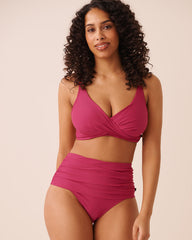 RASPBERRY RED D Cup Bralette Bikini Top