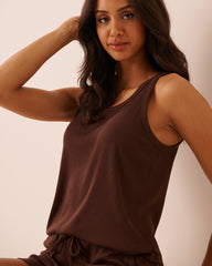 Ribbed Knit Scoop Neck Tank Top
