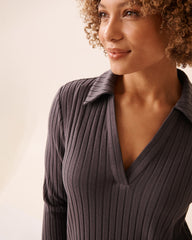 Ribbed Long Sleeve Shirt