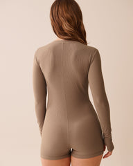 Ribbed Modal Long Sleeve Romper