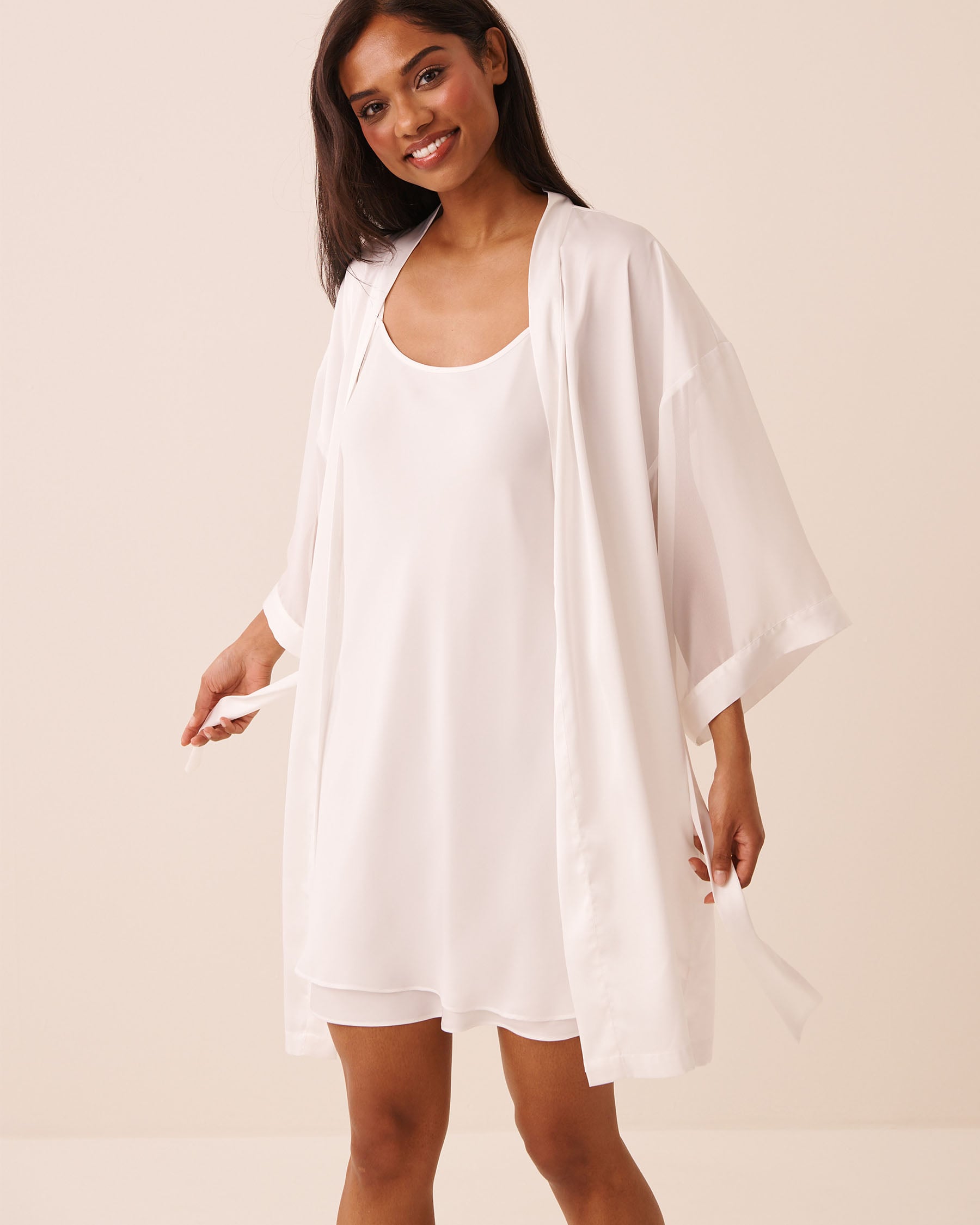 Satin and Chiffon Kimono