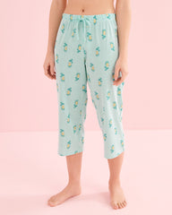 Sea Cabin Print Cotton T-shirt and Capris PJ Set
