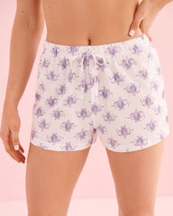 Sea Turtle Print Cotton T-shirt and Shorts PJ Set